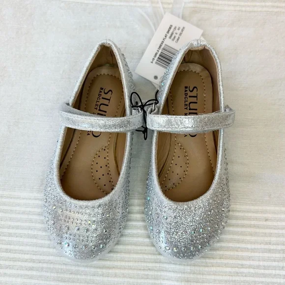 NWT Badgley Mischka Toddler Girls' Glitter Dress Shoe - Picture 2 of 12